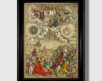 Opening of the Fifth & Sixth Seals – Book of Revelation Reproduction, Apocalyptic Biblical Print, Esoteric Prophecy Wall Illustration