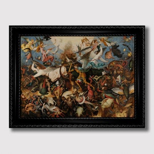 Bruegel Rebel Angels Print, Dark Religious Reproduction, Gothic Wall Art