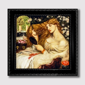 Lady Lilith de Rossetti: Reproducción prerrafaelita, arte mural femenino y oscuro