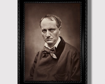 Charles Baudelaire Portrait – Gothic Decadent Wall Art Print, Dark Romantic Poster