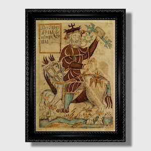 Historical Norse manuscript image of Odin on Sleipnir with old text and aged paper look.