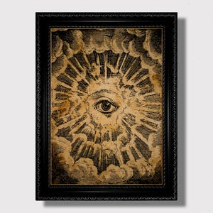 All-Seeing Eye – Esoteric Eye of Providence Print, Kabbalistic Vision Symbol, Masonic Occult Wall Decor, Mystical Gift for Spiritual Seekers