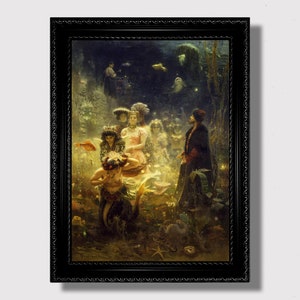 Sadko in the Underwater Kingdom – Slavic Fairy Tale Wall Art, Mythical Sea World Print, Magical Folklore Home Decor, Fantasy Folk Gift