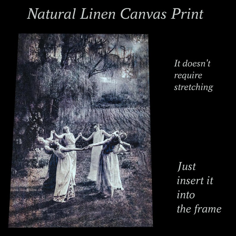 Flying Witch on a Broom – Dark Feminine Photo Print, Gothic Wall Decor image 10