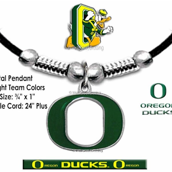 NEW! Oregon Ducks Adjustable Necklace - Quack Attack - NCAA Football Team Logo Jewelry Sports Collectible HOT! - Free Shipping