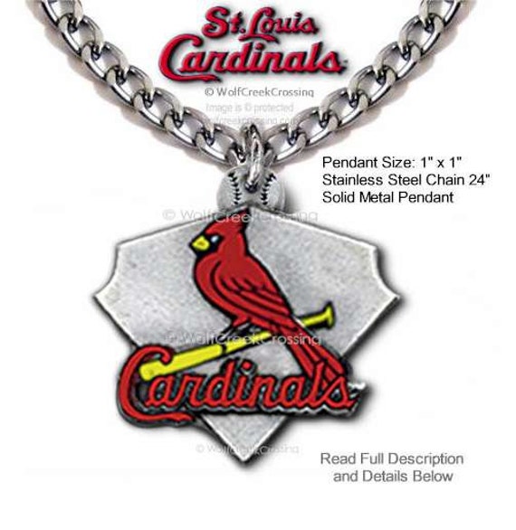 St Louis Cardinals Necklace Stainless Steel Chain Choose 