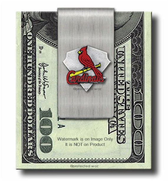 St Louis Cardinals Stainless Steel Money Clip NICE Solid 