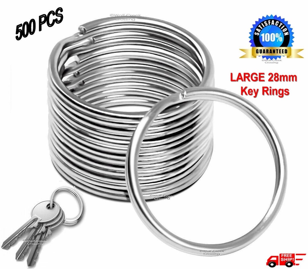 500 Large 28mm Stainlesssteel Key Rings 11/8 Diameter Heavy Duty Key