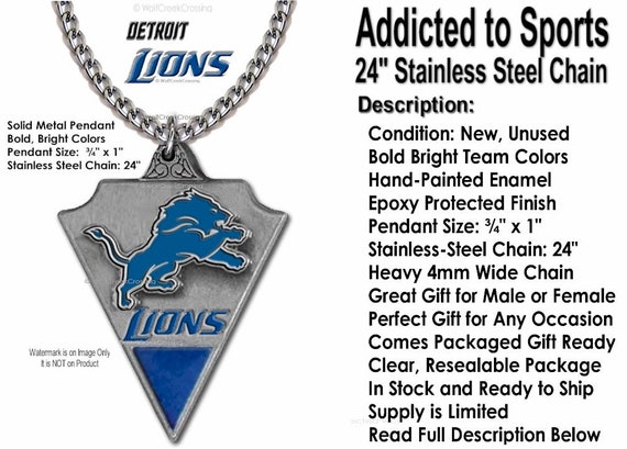 DETROIT LIONS HELMET Charm Compatible With Pandora Style Bracelets. Can  Also Be Worn as a Necklace included. - Etsy