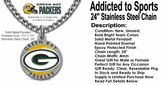 Green Bay Packers Pendant, 14K White - The GLD Shop
