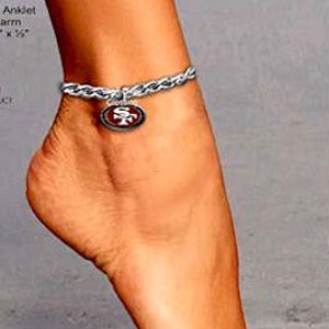Large San Francisco 49ers Mens 24" Necklace Bracelet Gift Set  Stainless D4D30