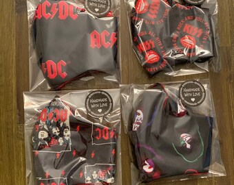 Acdc Kiss Face Mask Etsy