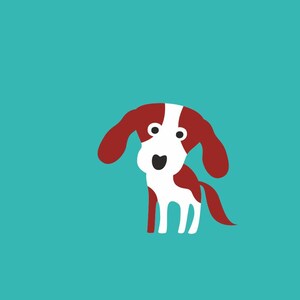 Funny dog card - Cartoon dog card