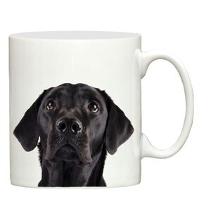 Black Lab mug - Black Labrador printed ceramic mug - perfect Labrador owner gift
