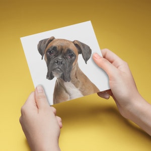 Biglietto di auguri Boxer Dog vuoto all'interno