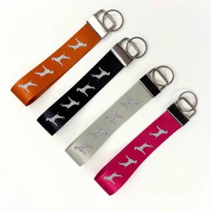 Vizsla Wristlet Keychain, Vizsla dog keyring, handmade in the UK