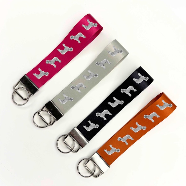 Lagotto Romagnolo wristlet keychain, Lagotto Romagnolo dog owner keyring