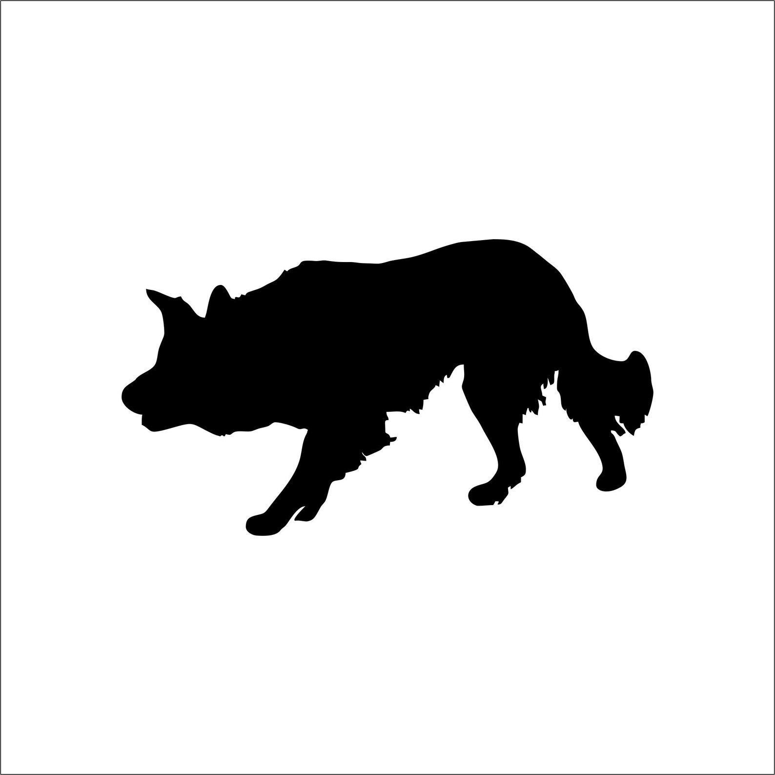 Border Collie car sticker Dog silhouette sticker Border | Etsy