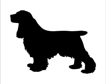 Pegatinas para perros, pegatina para coche Cocker Spaniel, pegatina para silueta Cocker Spaniel, pegatina para ventanas calcomanías, pegatina de vinilo Cocker Spaniel