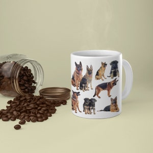 German Shepherd Dog mug - German Shepherd dog owner gift - GSD print mug
