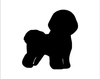 Bichon Frise car sticker - Dog silhouette sticker - Bichon Frise Dog decal window sticker - Bichon Frise vinyl sticker