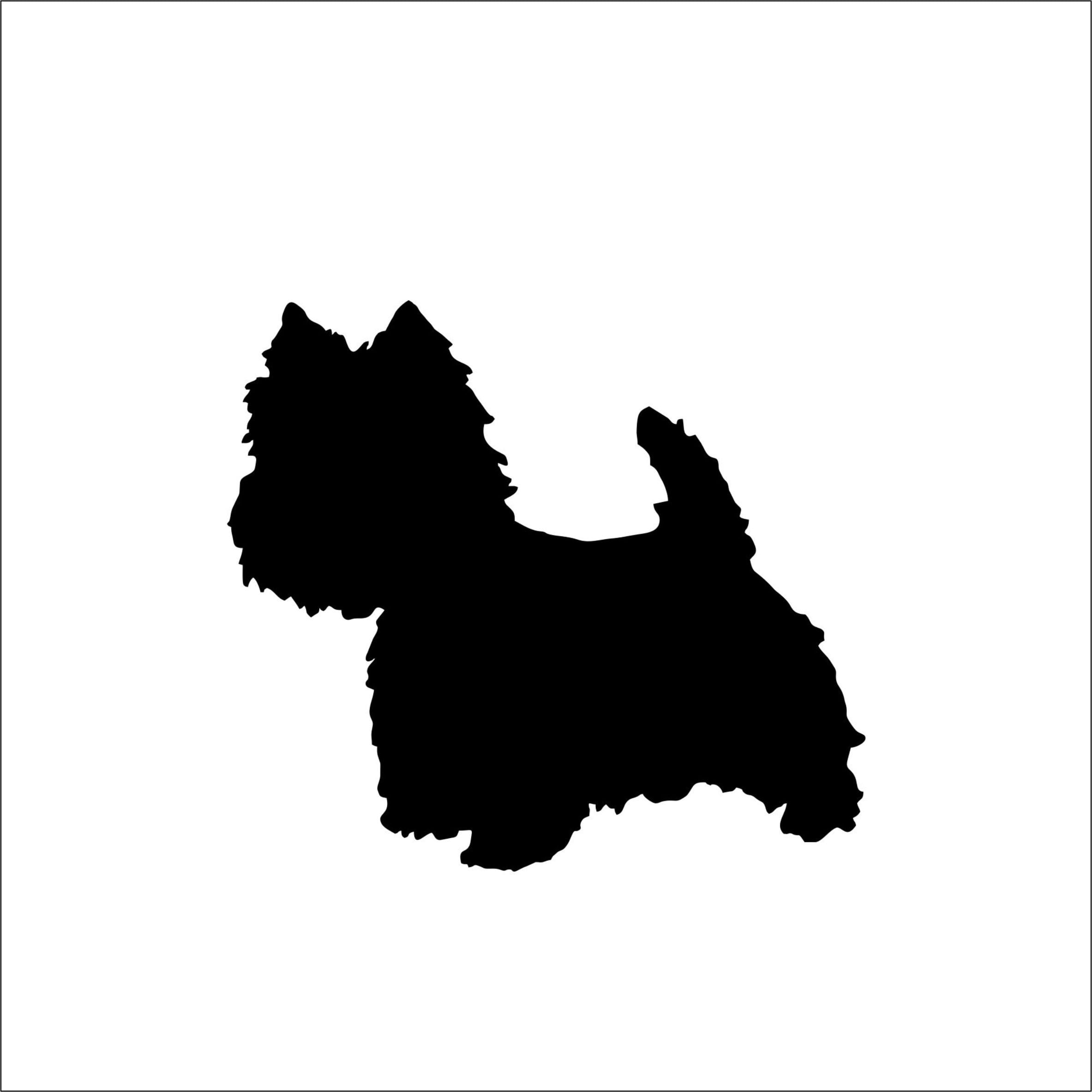Westie Dog Car Sticker West Highland Terrier Dog Silhouette Sticker