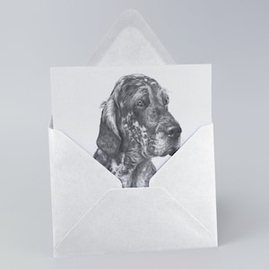 Carte anglaise de Setter, cadeau anglais de propriétaire de Setter