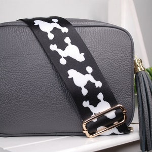 Poodle print Bag Strap, Poodle design replacement bag strap