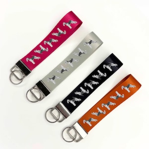 Airedale Terrier keyring, Handmade Wristlet Keychain