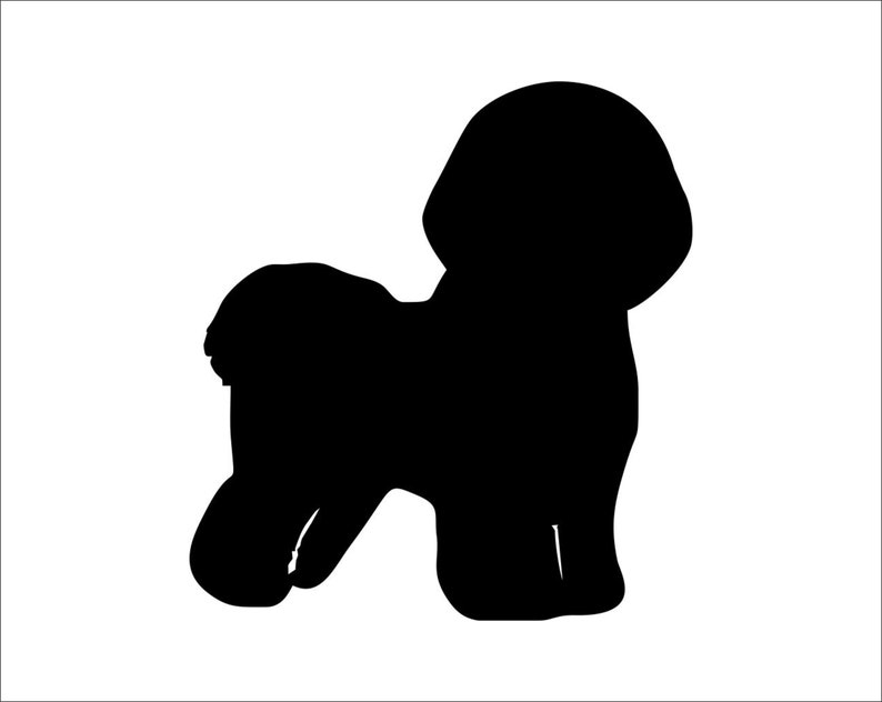 Download Bichon Frise car sticker Dog silhouette sticker Bichon | Etsy