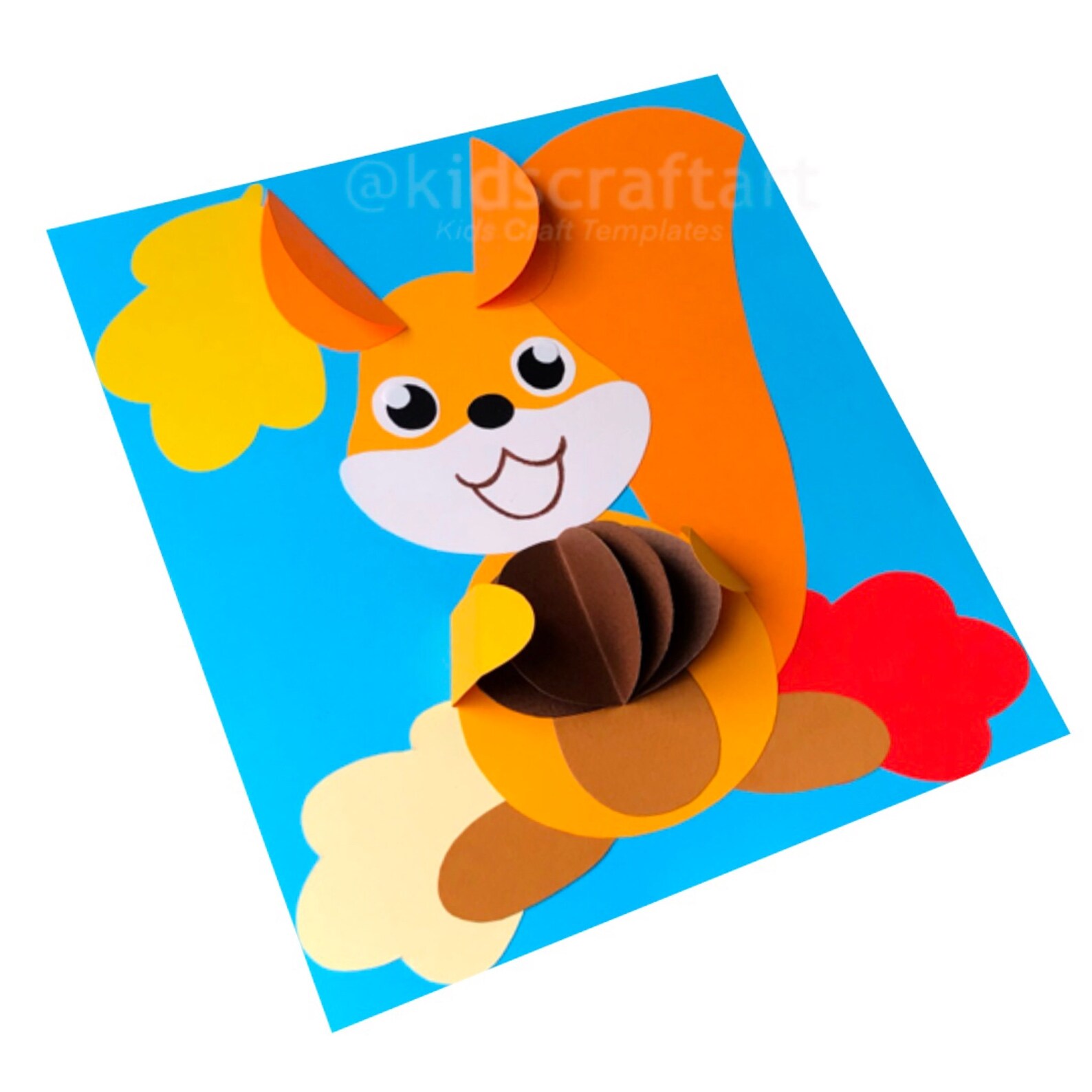 Printable Fall Squirrel Craft Kits for Kids Autumn Forest - Etsy