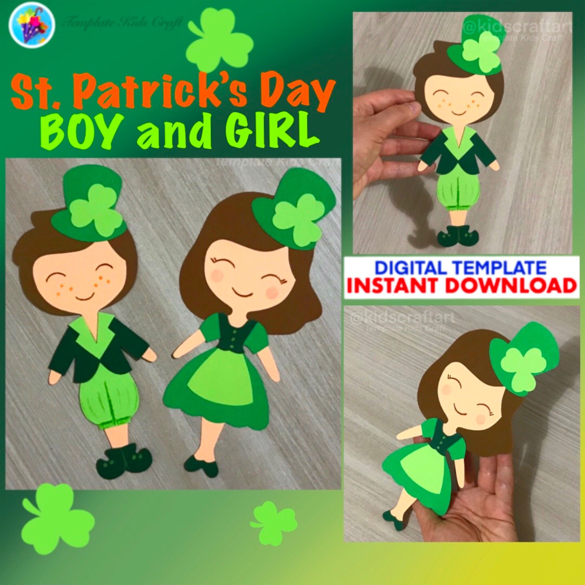 Boy And Girl Template For Kids