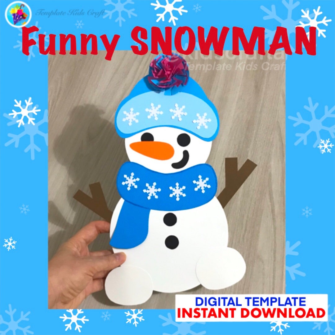Printable Snowman Xmas Craft Christmas Ornament Decoration for Kids ...