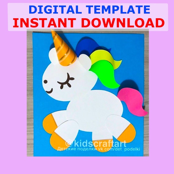Printable Unicorn Craft for Kids Party Activity Kids Craft - Etsy