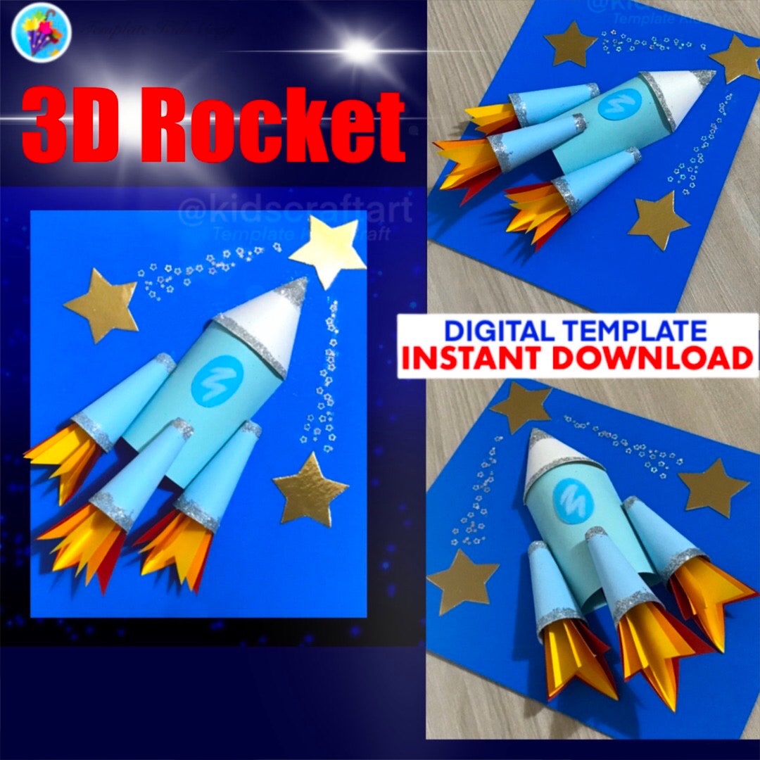 3D Rocket Space Craft for Kids Space Party Make Your