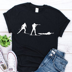 Biathlon Shirt, Biathlete Shirt, Biathlon Gift, Winter Sport Gift, Biathlete Position Shooting Gift, Shooting Sport Shirt, Unisex Shirt