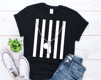 Referee Shirt, Ref Shirt, Referee Assistant Gift, Referee Whistle Gift, Referee Costume Shirt, Referee Gift, Umpire Shirt, Linesman Shirt