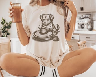 Pottery Shirt, Pottery Gift, Pottery Artist Shirt, Dog Shirt, Pottery Lover Gift, Crafting Shirt, Ceramics Lover Gift, Pottery Tee