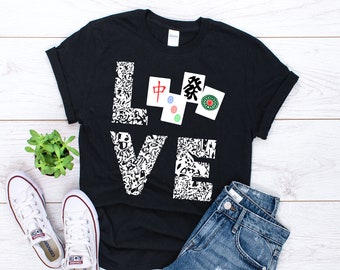 Mahjong Shirt, Mahjong Gifts, Chinese Game Gifts,  Unisex Shirt, Mahjong Tiles, Mah Jongg Player Tee, Mahjongg Game, Mah Jong Love T-Shirt