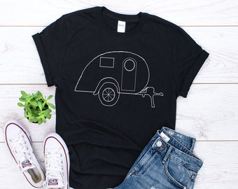 Camper Trailer Shirt, Teardrop Trailer Shirt, Camping Gift, Travel Trailer Gift, Camping Trailer Shirt, Travel Caravan Shirt, Unisex Shirt