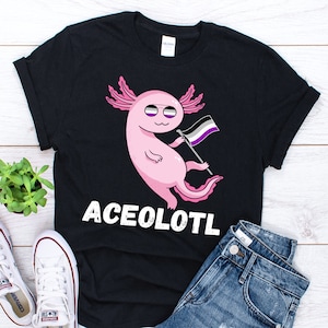 Aceolotl Asexual Pride Flag Shirt, Asexual Shirt, Ace Shirt, Asexuality Shirt, LGBQA Shirt, Asexual Flag Shirt, Asexual Gift, Ace Gift