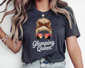 Glamping Queen Shirt, Glamping Shirt, Family Camp Shirts Funnies,  Glamp Squad Shirt, Graphical Camp Shirts, Road Tripping T Shirt