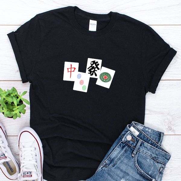 Mahjong Tiles Shirt, Mahjong Gift, Chinese Game Shirt, Mahjong Shirt, Mahjongg Gift, Mah Jong Player, Mah Jongg Game Shirt, Unisex Shirt