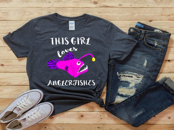 Anglerfish Shirt, Deep Sea Fishing Girl, Sea Creature Shirt, Anglerfish Fishing Shirt, Angler Fish Shirt, Sea Monster Shirt, Woman Shirt