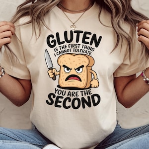 Funny Gluten Intolerance Shirt, Food Allergy Shirts, Gluten-Free-Shirt, Celiac Disease Awareness Shirt, Gluten Intolerance Shirt