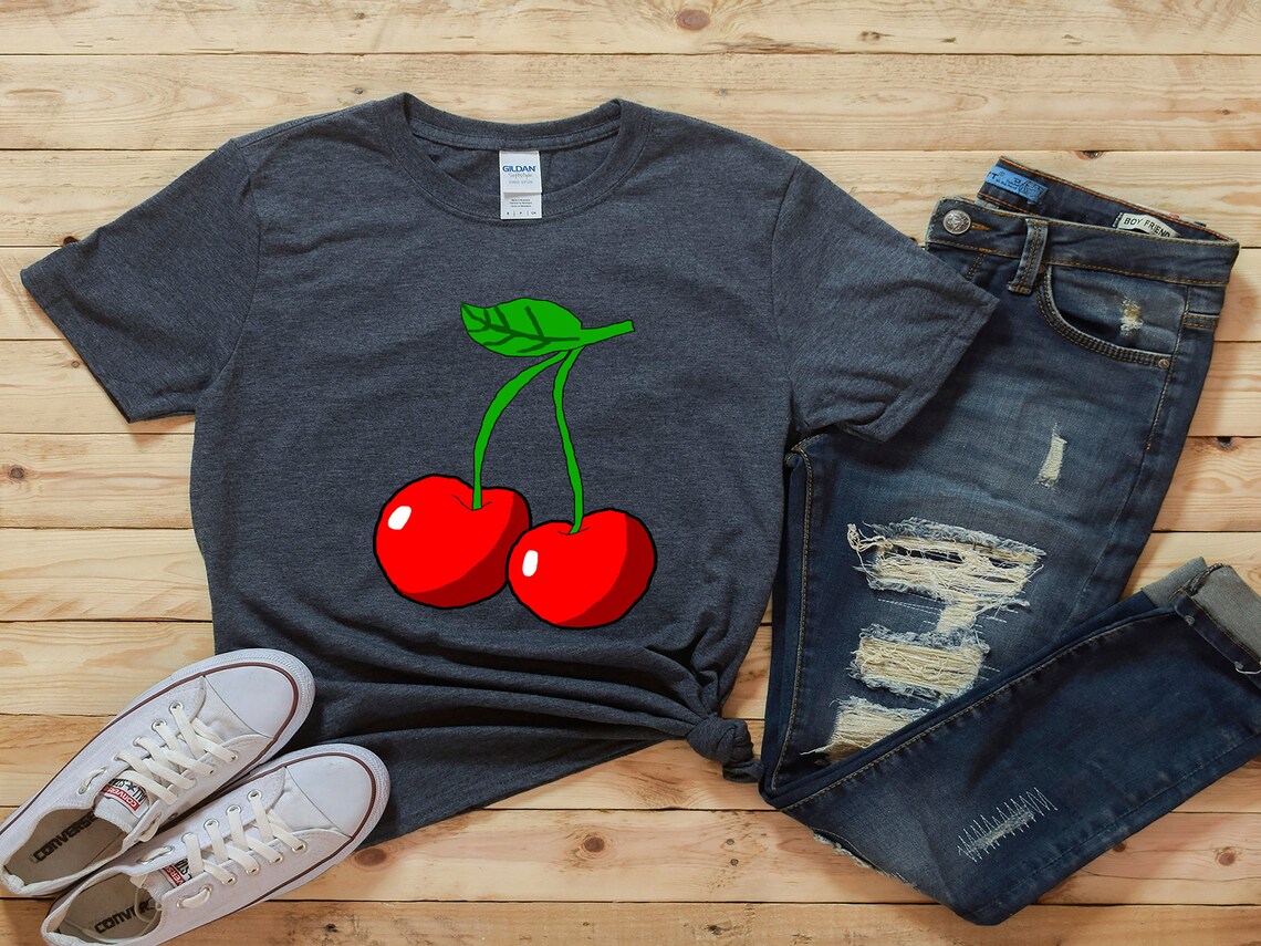Cherry Shirt Cherries Shirt Red Cherry Lover Shirt Sweet Etsy