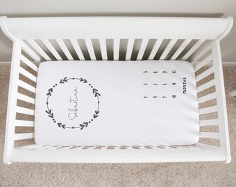milestone crib sheet