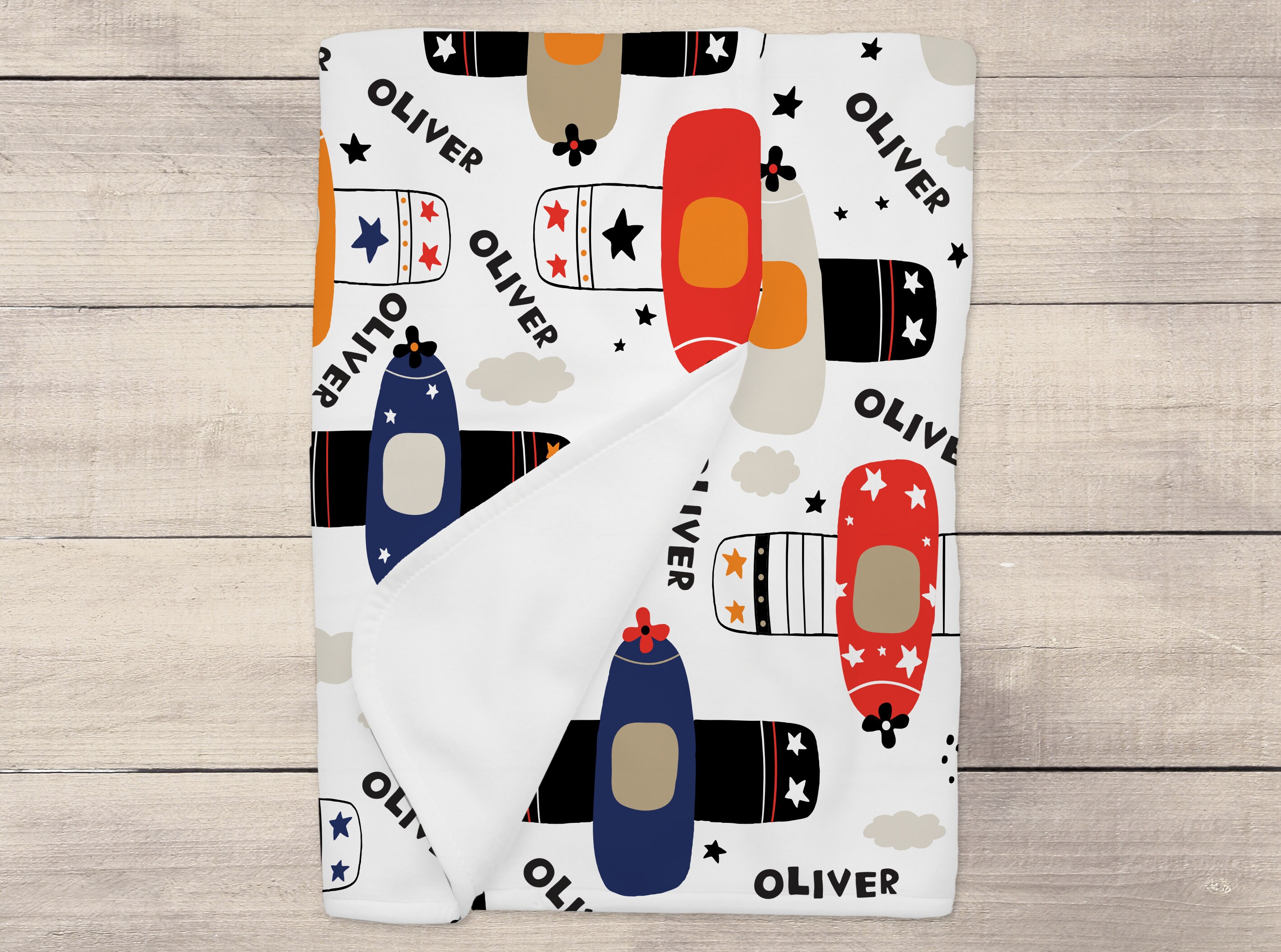 Personalized Aircraft Baby Blanket Airplane Baby Blanket Etsy
