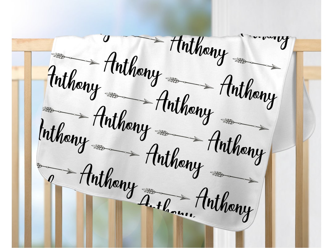 Personalized Arrows Baby Blanket Baby Name Blanket Nordic Baby Blanket