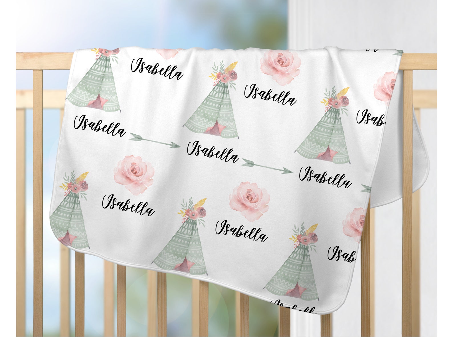 Native American Baby Blanket Boho Baby Blanket Tribal Baby Etsy